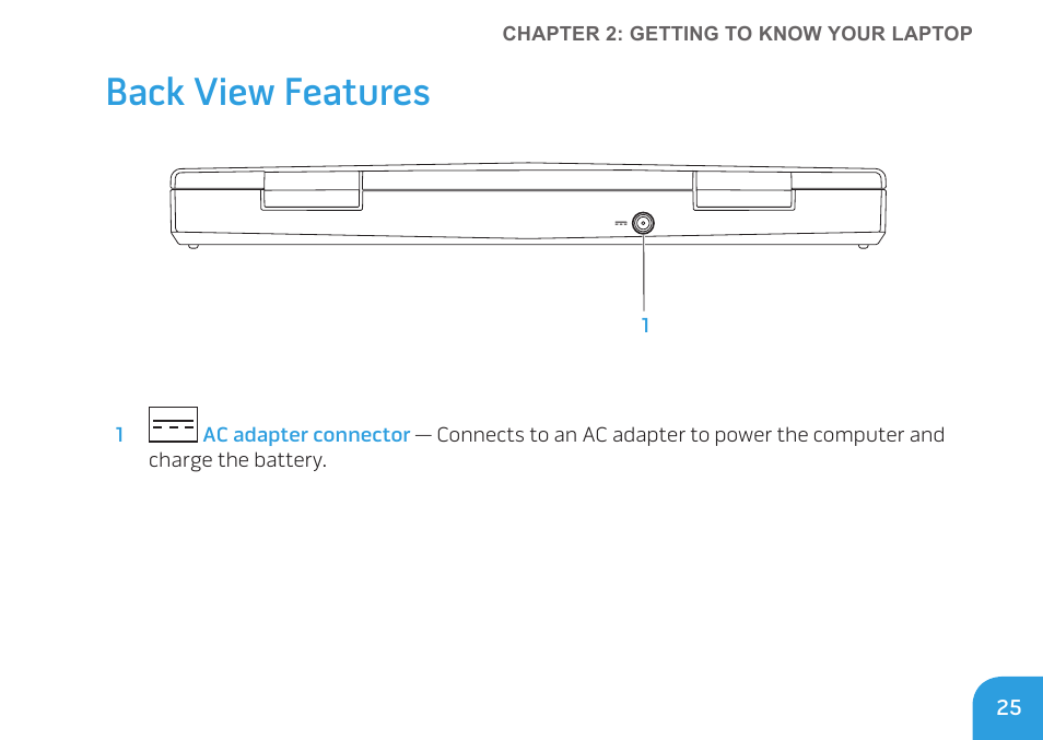 Back view features | Dell Alienware M11x R2 (Mid 2010) User Manual | Page 25 / 112