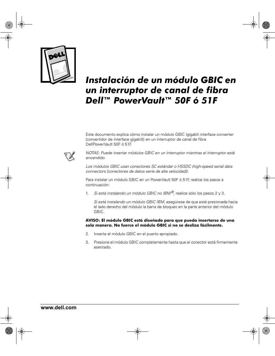 Dell PowerVault 50F (Fibre Channel Switch) User Manual | Page 7 / 8