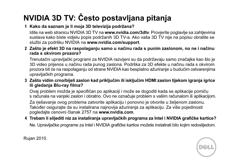 Nvidia 3d tv: često postavljana pitanja | Dell XPS 17 (L702X, Early 2011) User Manual | Page 3 / 6