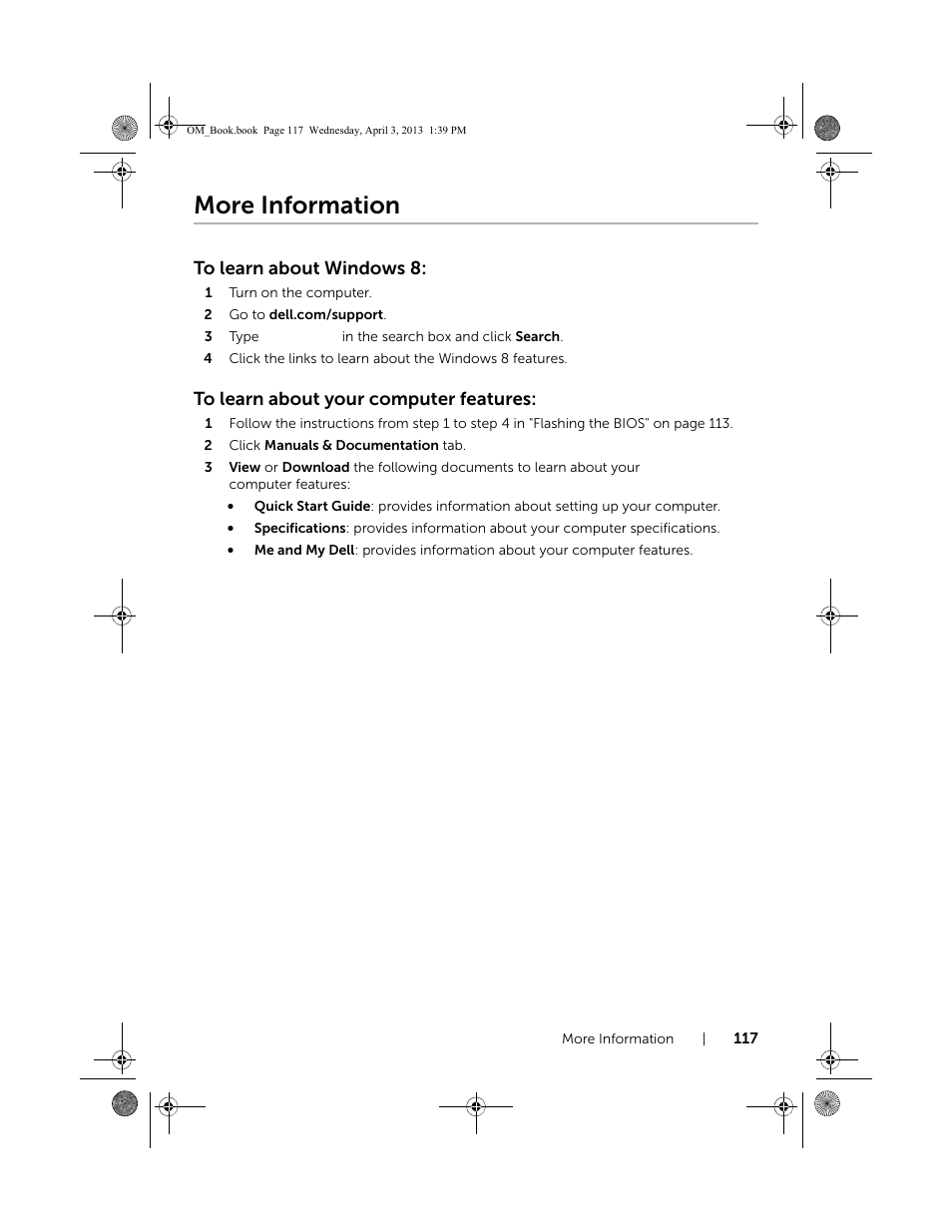 More information | Dell XPS One 2720 (Mid 2013) User Manual | Page 117 / 117