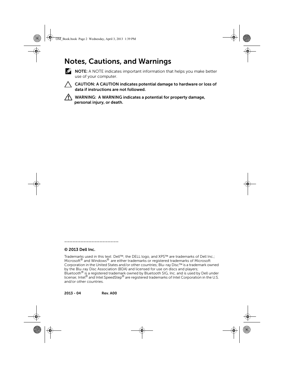 Dell XPS One 2720 (Mid 2013) User Manual | Page 2 / 117