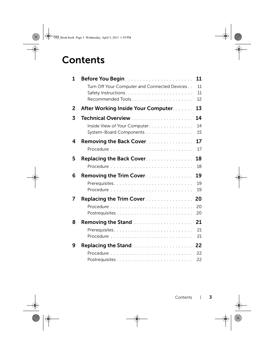 Dell XPS One 2720 (Mid 2013) User Manual | Page 3 / 117