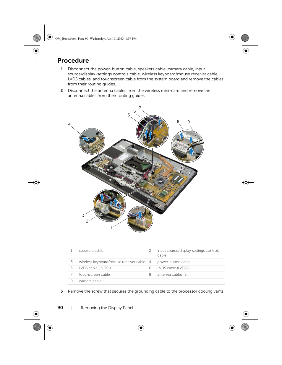 Procedure | Dell XPS One 2720 (Mid 2013) User Manual | Page 90 / 117