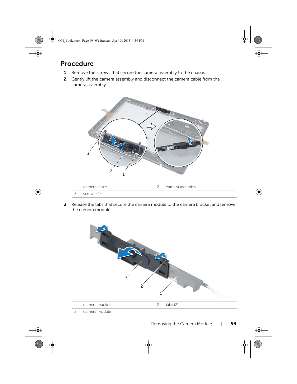 Procedure | Dell XPS One 2720 (Mid 2013) User Manual | Page 99 / 117