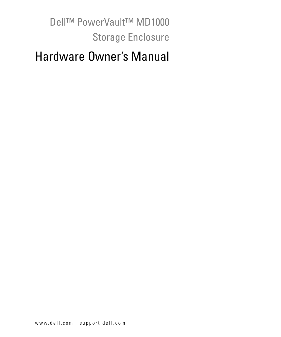 Dell POWERVAULT MD1000 User Manual | 64 pages
