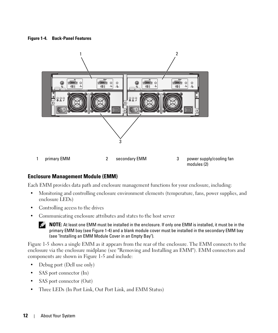 Enclosure management module (emm) | Dell POWERVAULT MD1000 User Manual | Page 12 / 64
