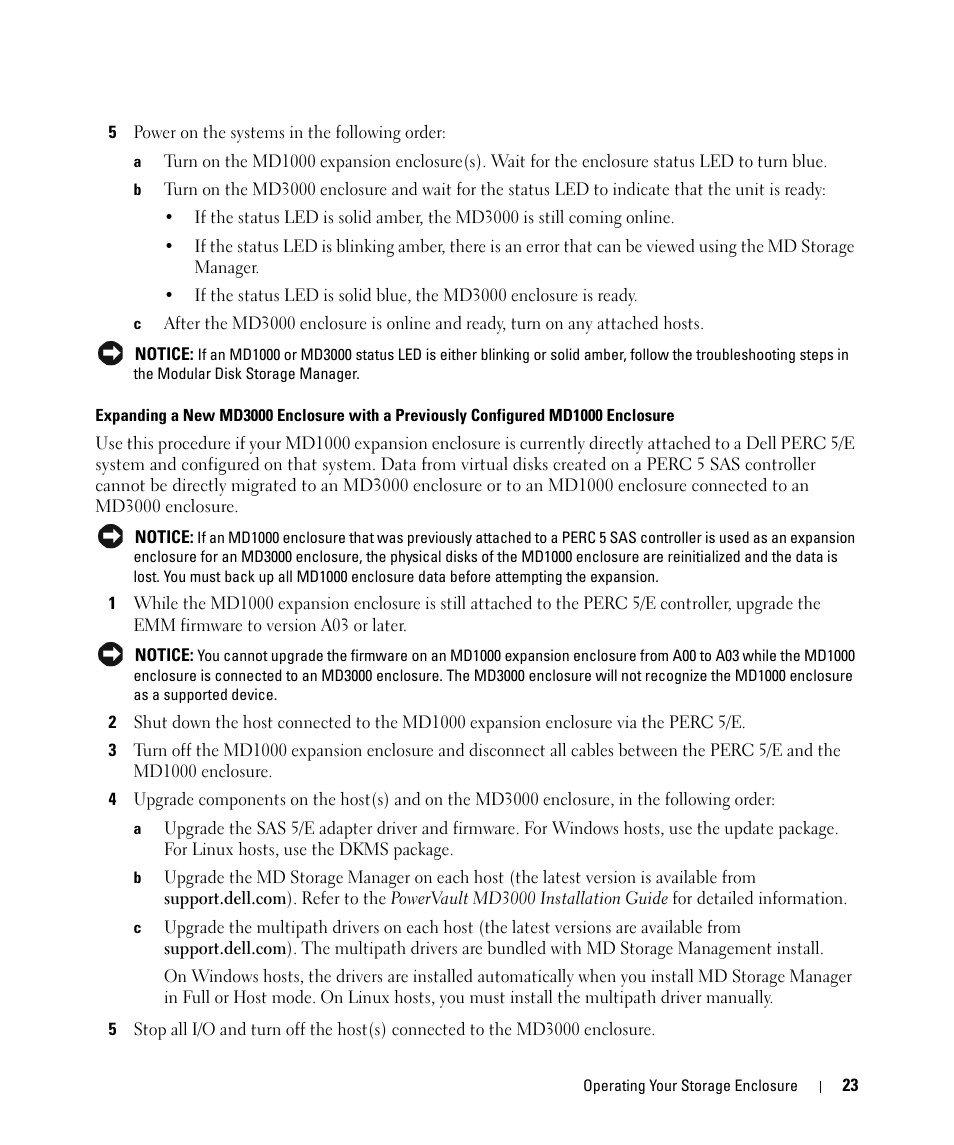 Dell POWERVAULT MD1000 User Manual | Page 23 / 64