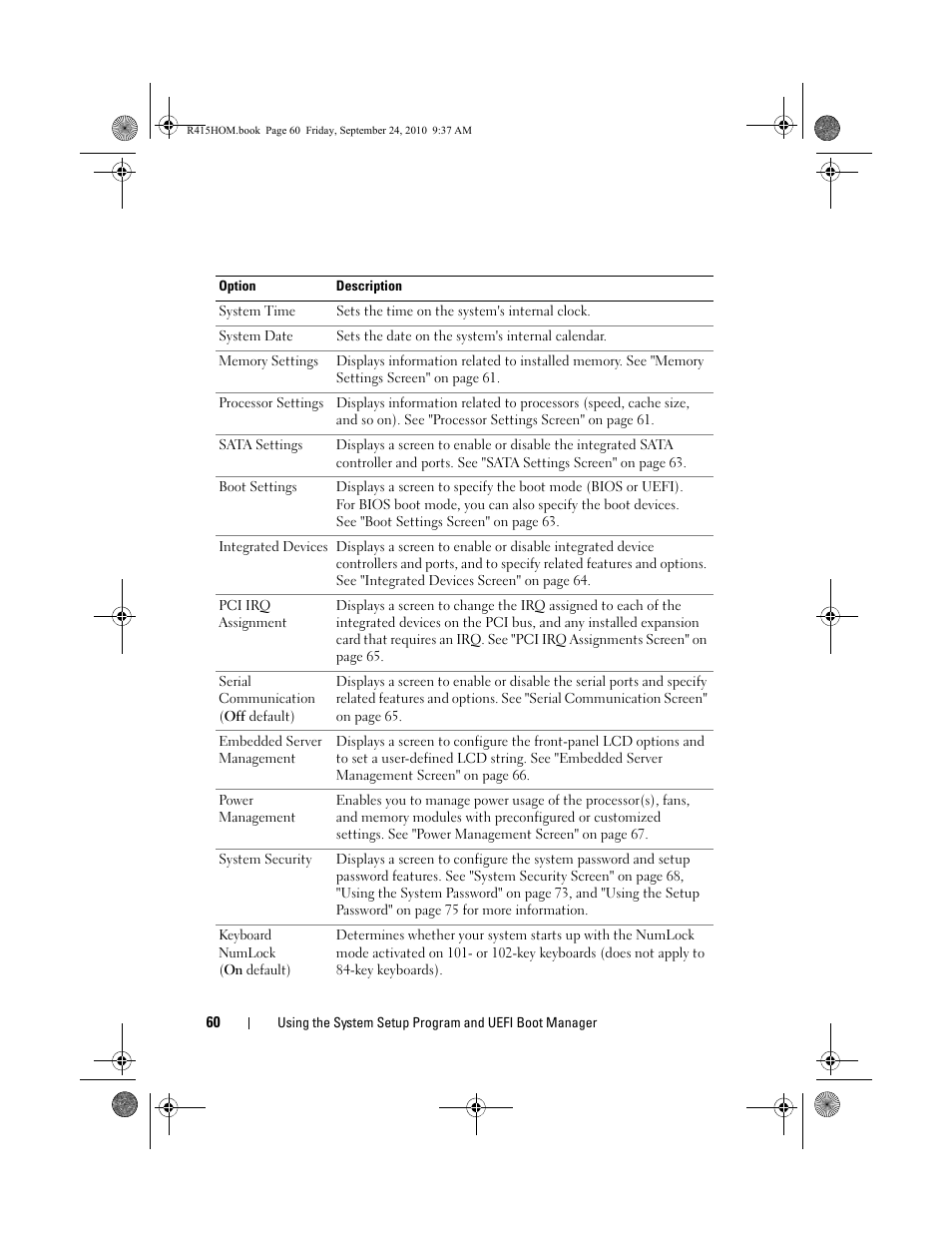 Dell PowerEdge R415 User Manual | Page 60 / 188