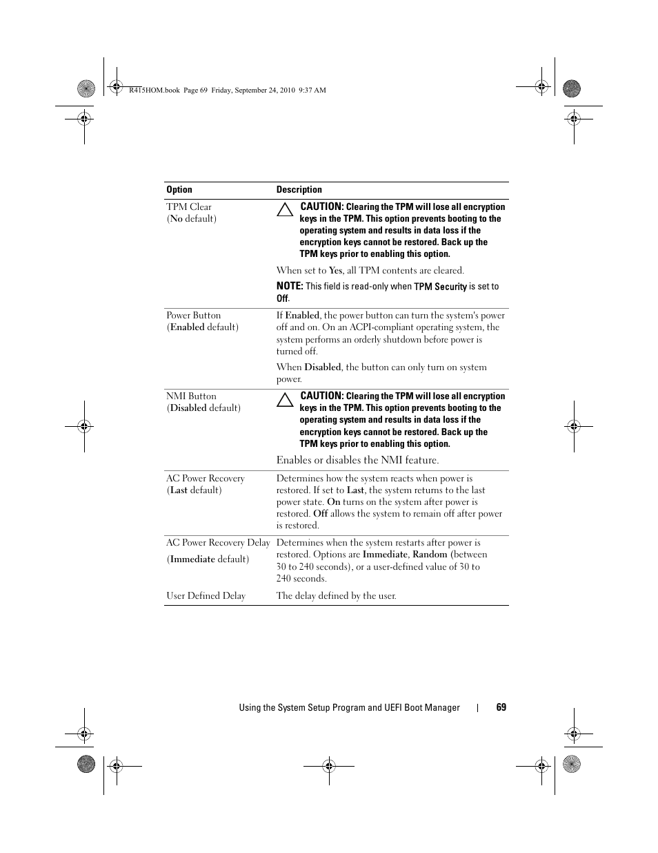 Dell PowerEdge R415 User Manual | Page 69 / 188