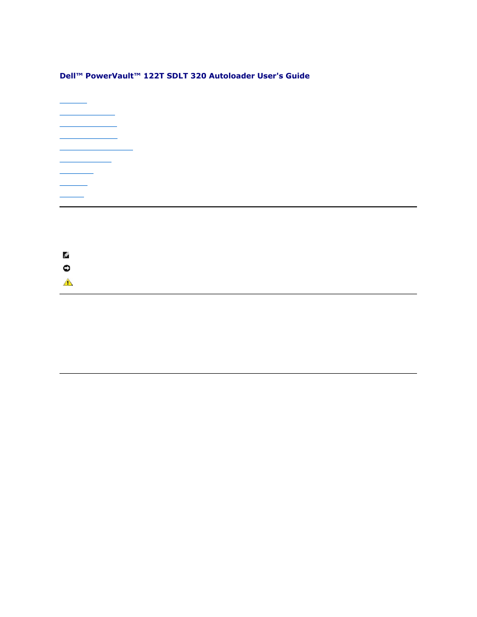 Dell PowerVault 122T LTO (Autoloader) User Manual | 39 pages