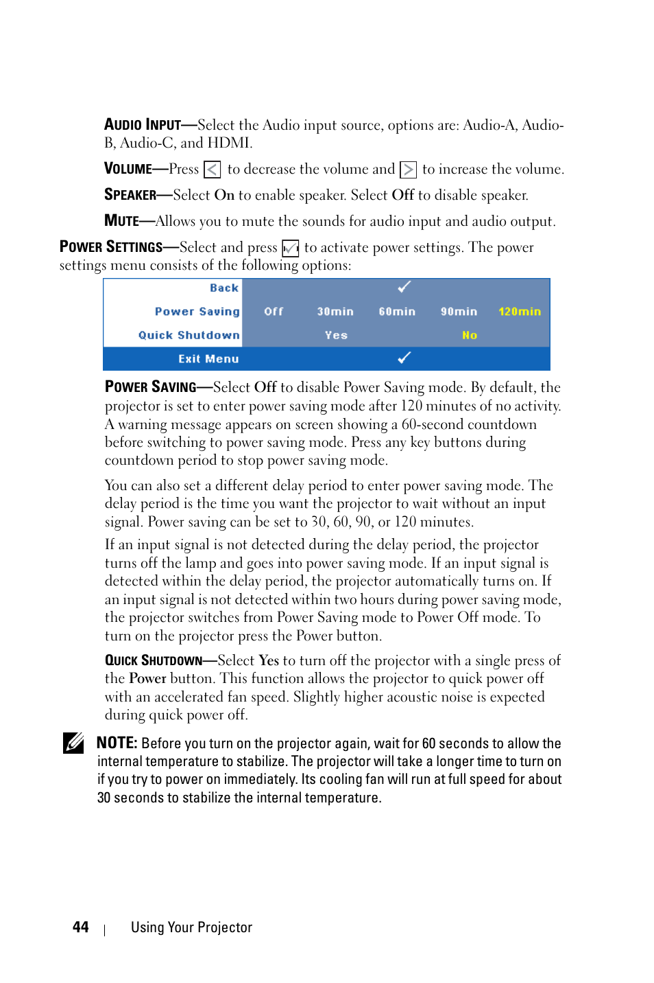 Dell 4210X Projector User Manual | Page 44 / 81