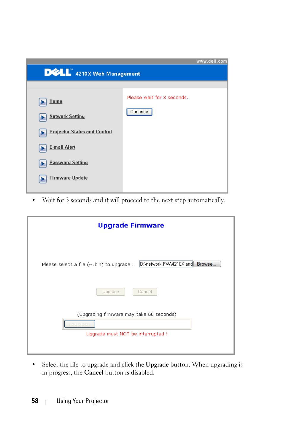 Dell 4210X Projector User Manual | Page 58 / 81