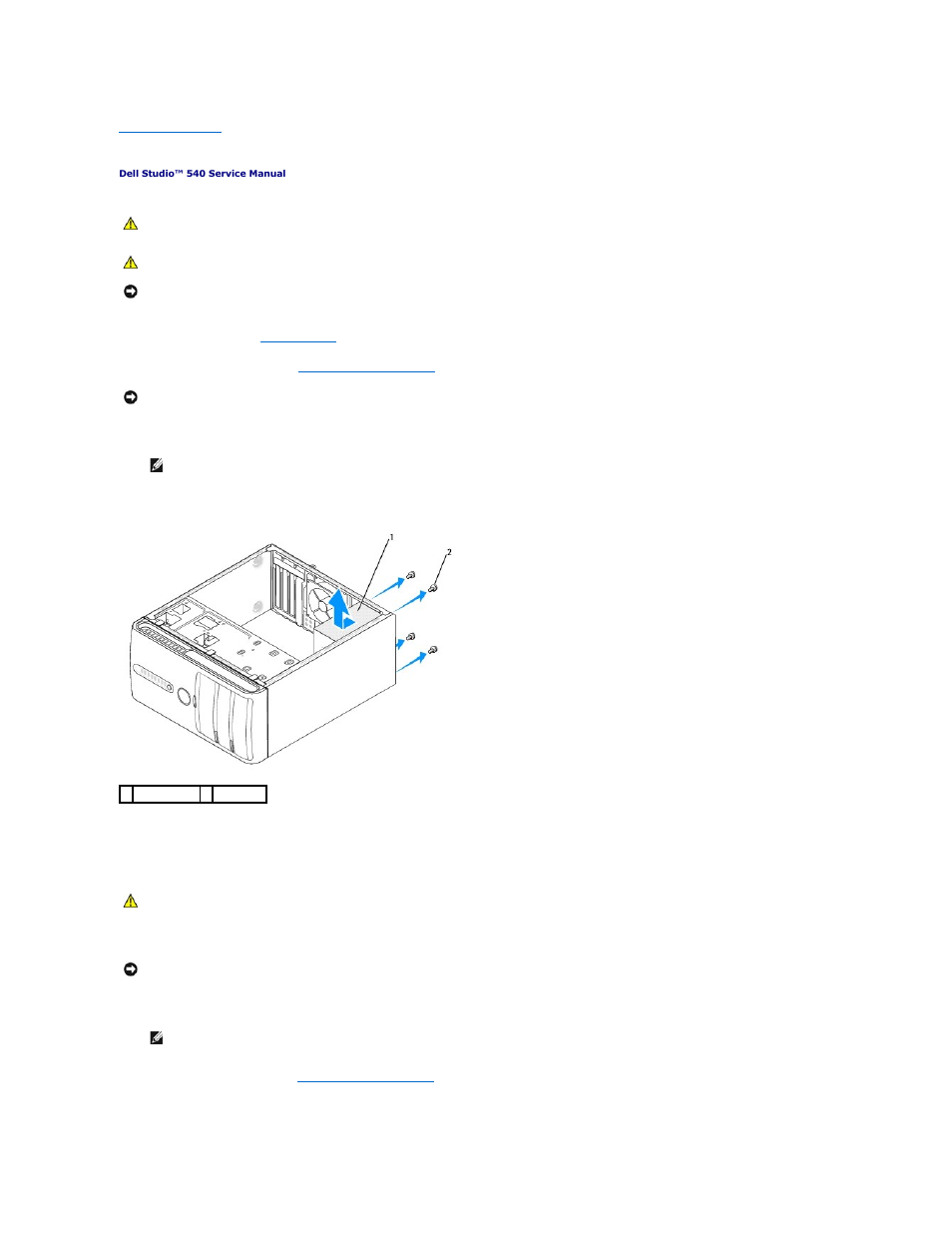 Replacing the power supply | Dell Studio Desktop D540 (Late 2008) User Manual | Page 24 / 36