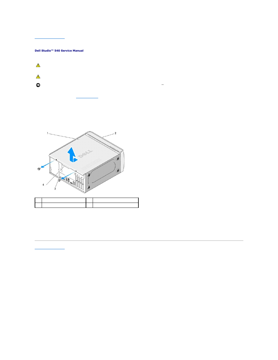 Replacing the computer cover | Dell Studio Desktop D540 (Late 2008) User Manual | Page 8 / 36