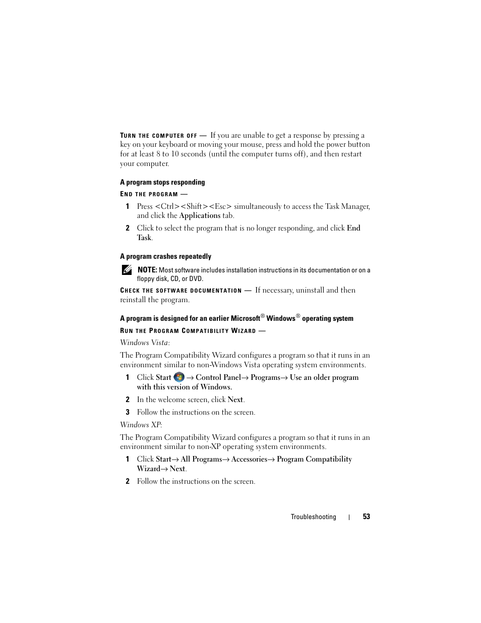 Dell Vostro 220 (Late 2008) User Manual | Page 53 / 76