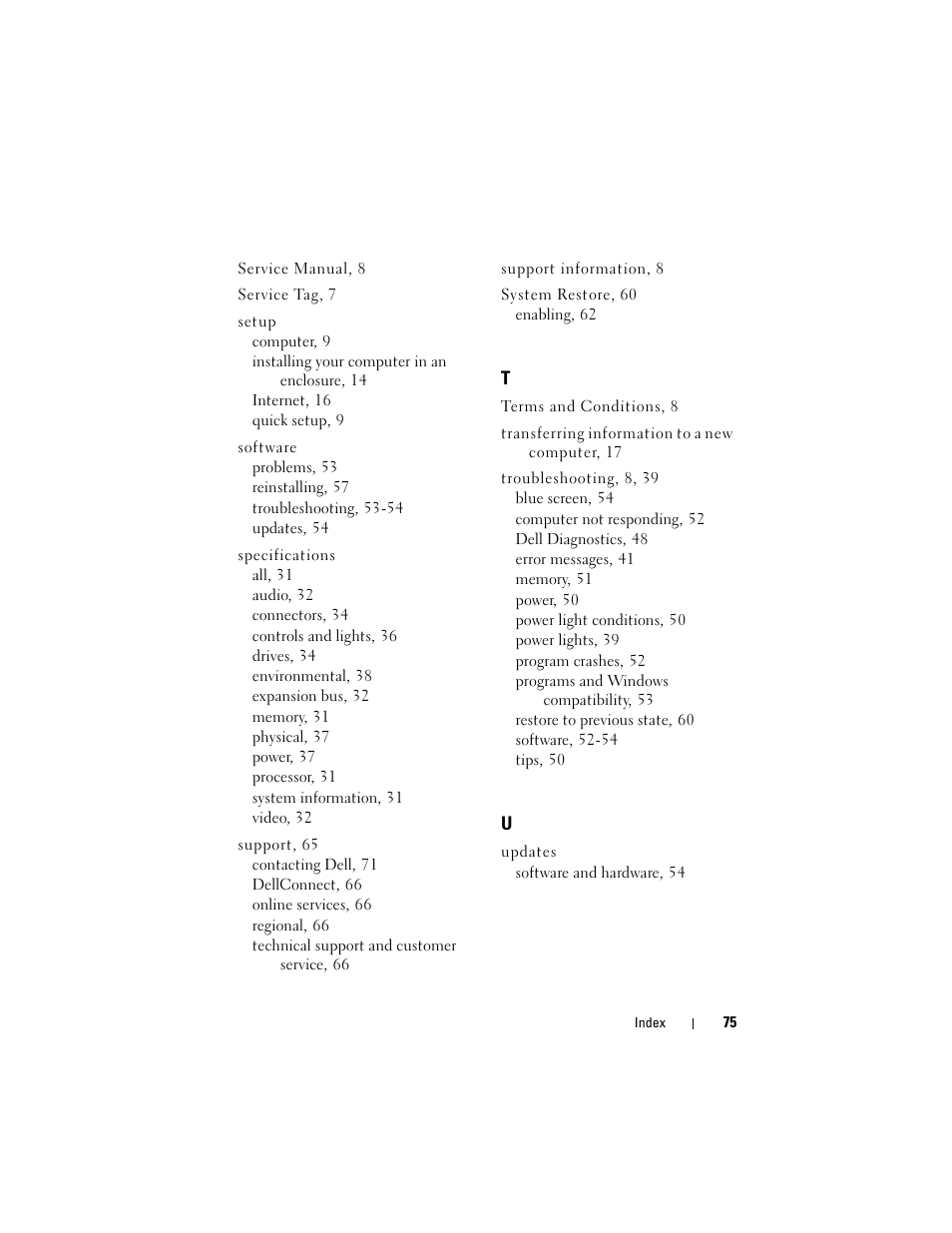 Dell Vostro 220 (Late 2008) User Manual | Page 75 / 76