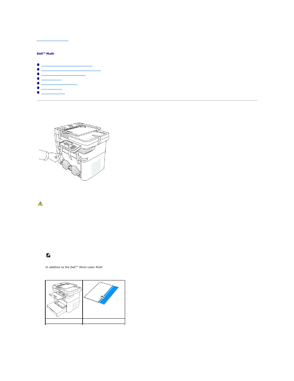 About your multi-function printer, Unpacking your multi-function printer | Dell 1125 Mono Laser MFP User Manual | Page 104 / 111