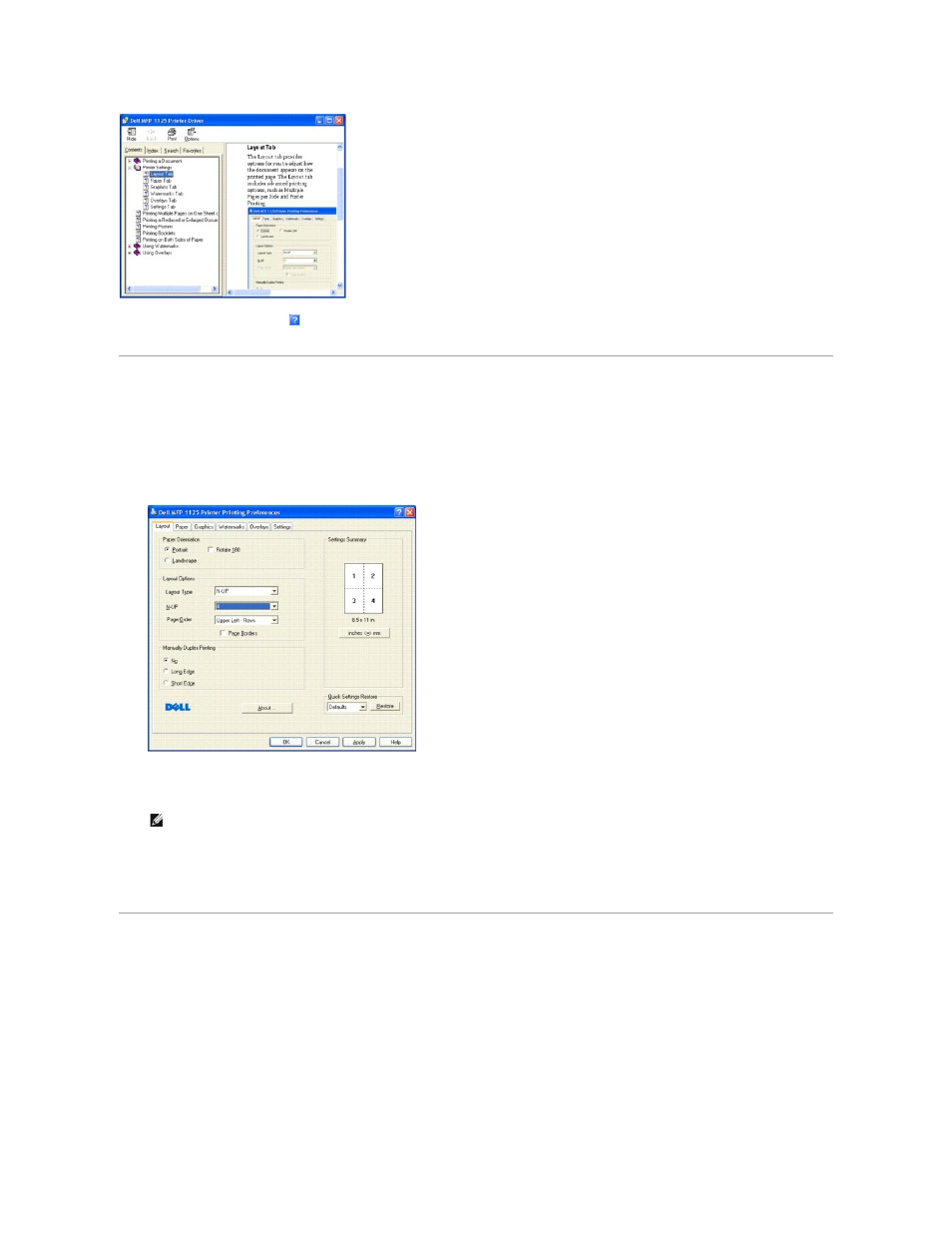 Printing a reduced or enlarged document, Paper, Printing posters | Printing booklets, Printing multiple pages on one sheet of paper | Dell 1125 Mono Laser MFP User Manual | Page 50 / 111