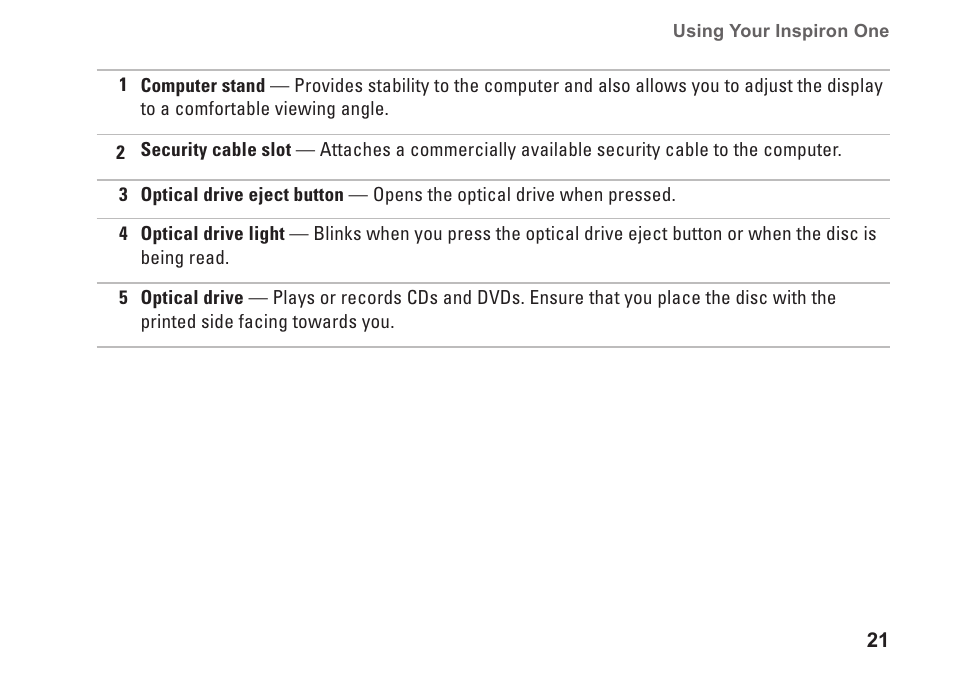 Dell Inspiron One 19 (Mid 2009) User Manual | Page 23 / 80