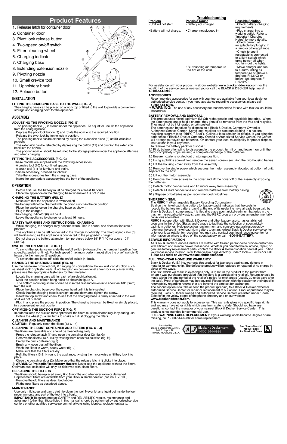 Product features | Black & Decker 90500746 User Manual | Page 2 / 5