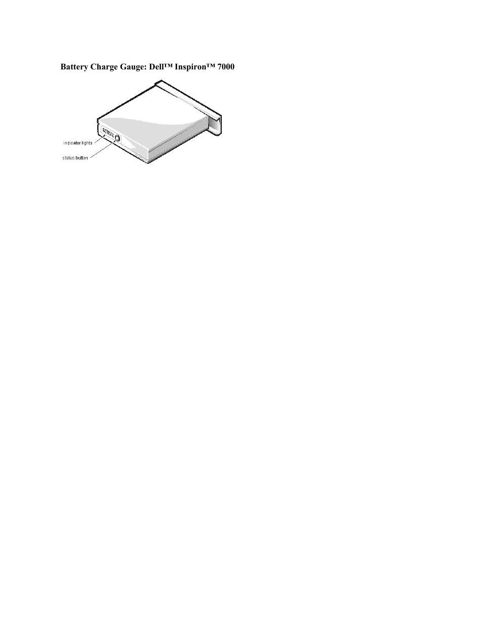 Battery charge gauge: dell™ inspiron™ 7000 | Dell Inspiron 7000 User Manual | Page 12 / 104