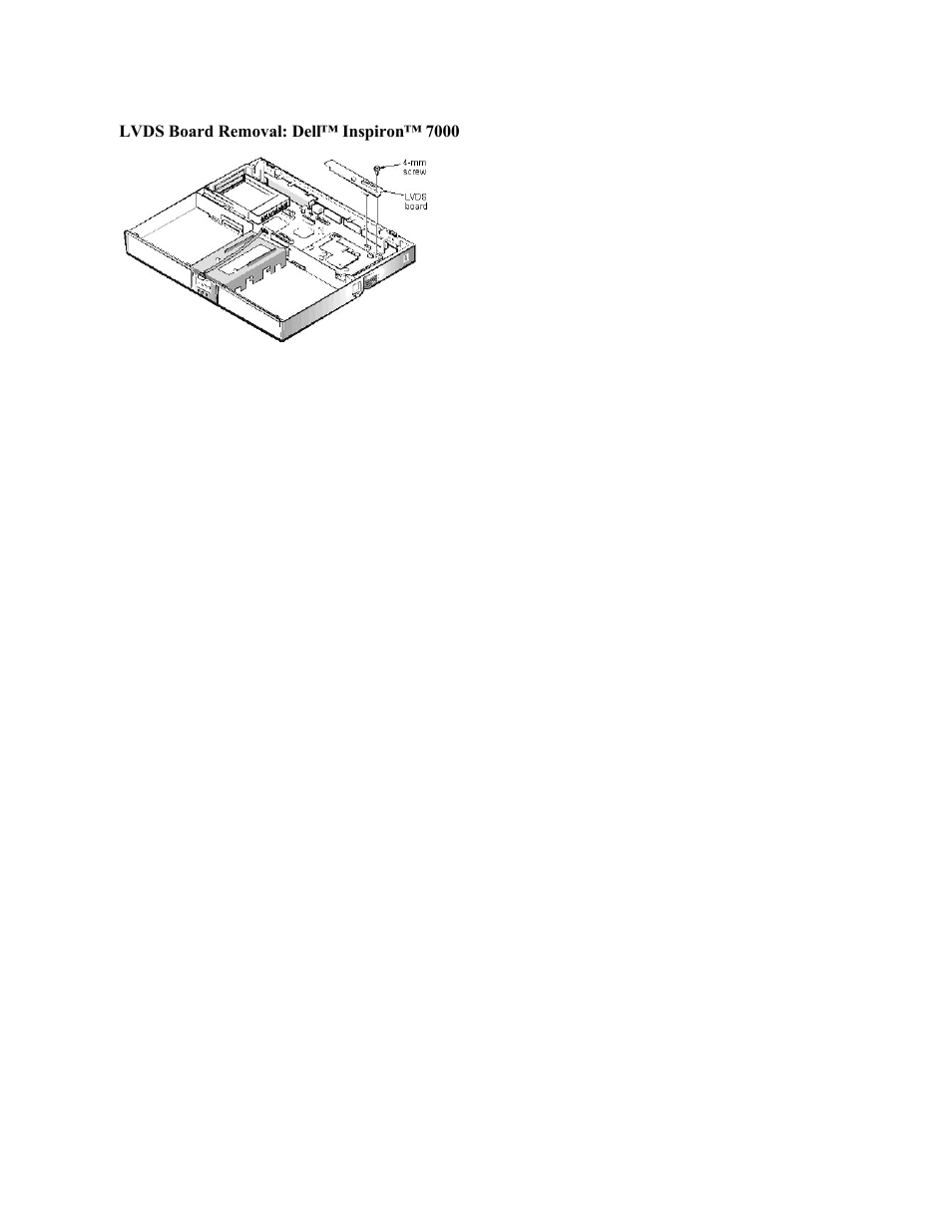 Lvds board removal: dell™ inspiron™ 7000 | Dell Inspiron 7000 User Manual | Page 53 / 104