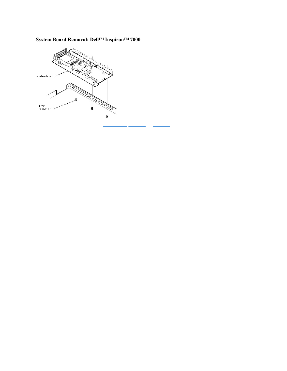 System board removal: dell™ inspiron™ 7000 | Dell Inspiron 7000 User Manual | Page 54 / 104