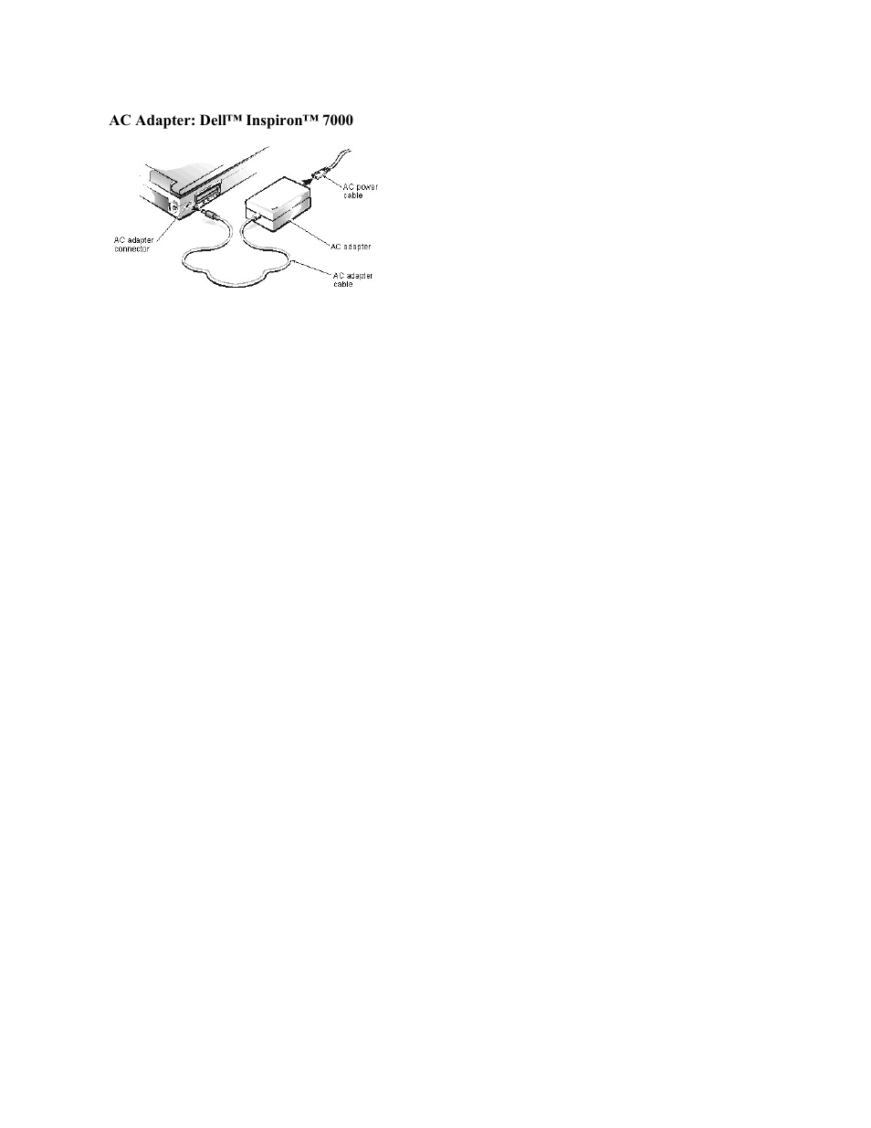 Ac adapter: dell™ inspiron™ 7000 | Dell Inspiron 7000 User Manual | Page 6 / 104