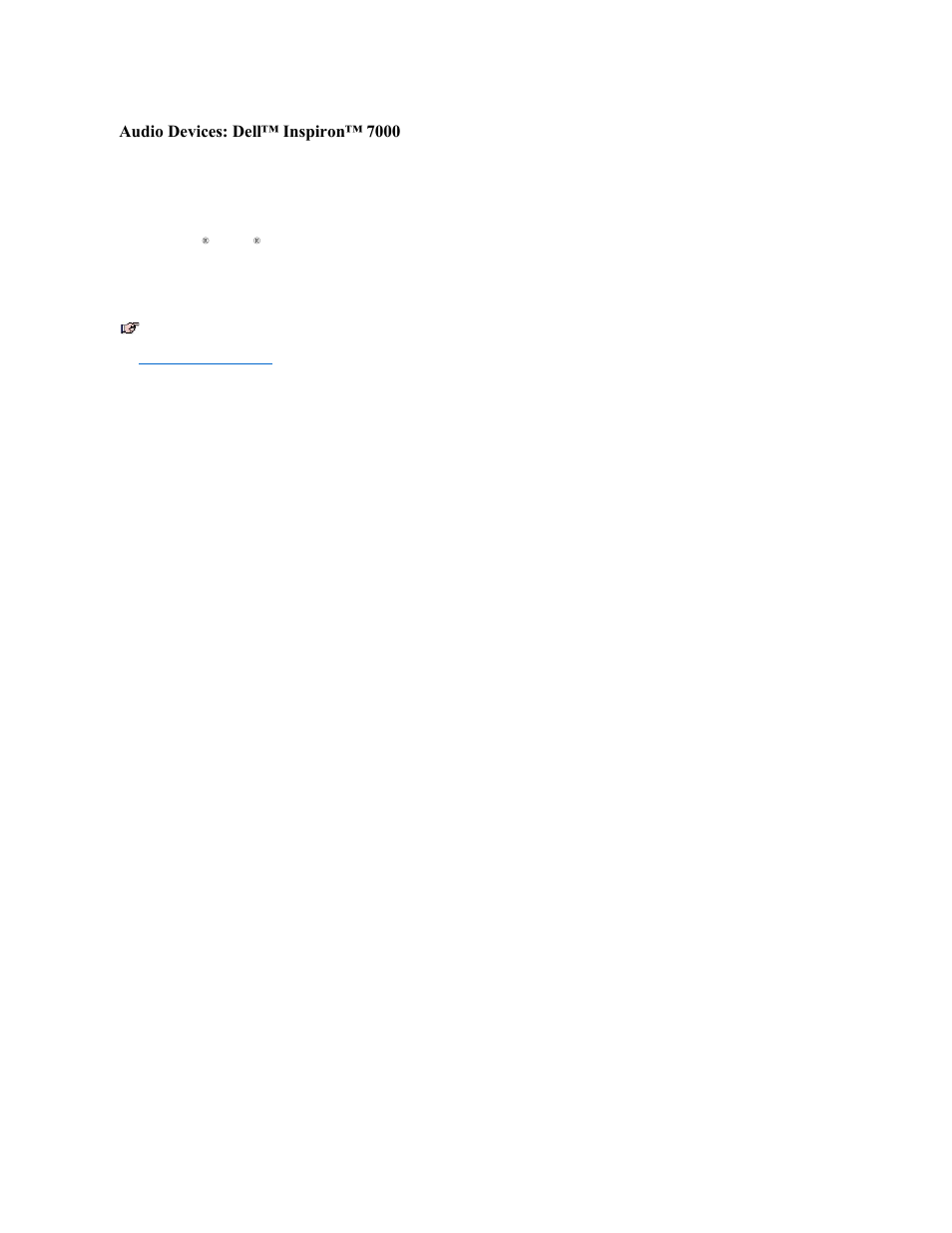 Audio devices: dell™ inspiron™ 7000 | Dell Inspiron 7000 User Manual | Page 8 / 104
