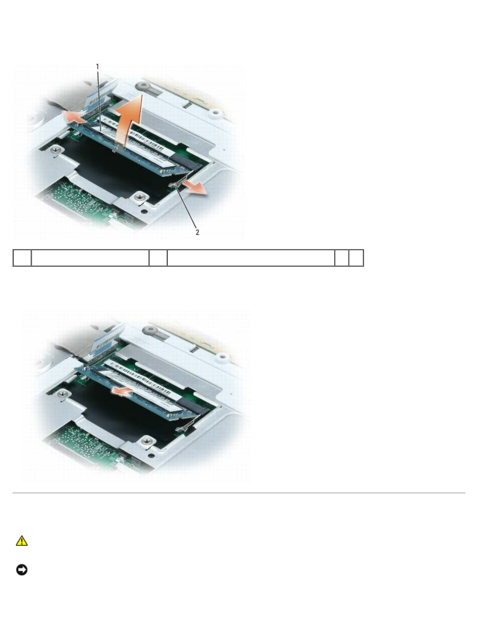 Replacing a memory module | Dell XPS M140 (MXC051, Late 2005) User Manual | Page 23 / 72