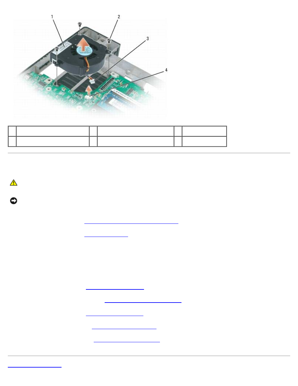 Replacing the fan | Dell XPS M140 (MXC051, Late 2005) User Manual | Page 57 / 72
