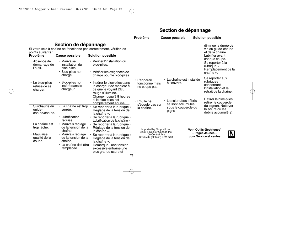 Black & Decker Alligator 90520380 User Manual | Page 28 / 44