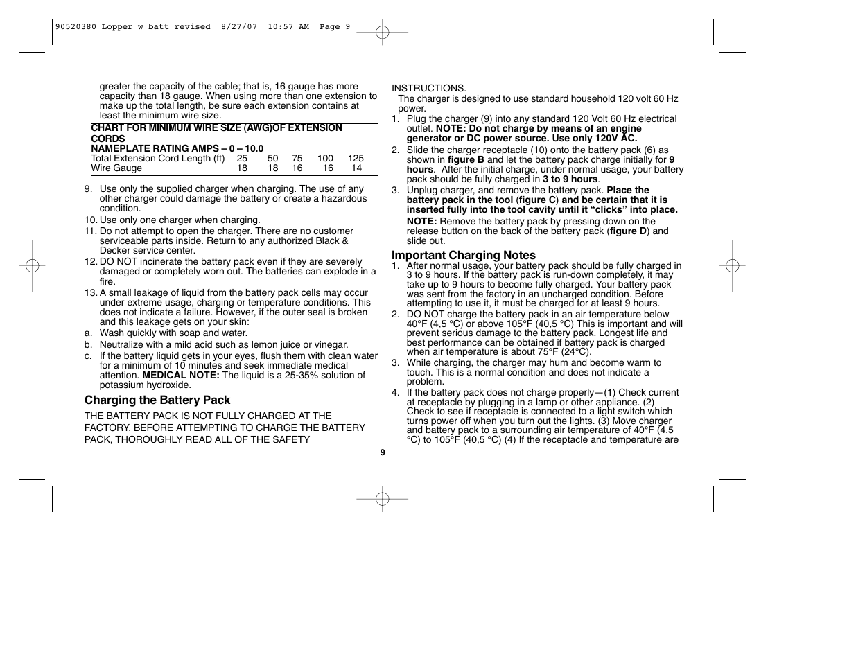 Black & Decker Alligator 90520380 User Manual | Page 9 / 44