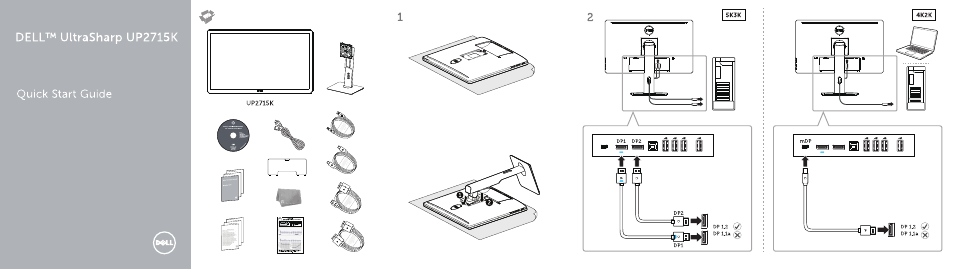 Dell UP2715K Monitor User Manual | 2 pages