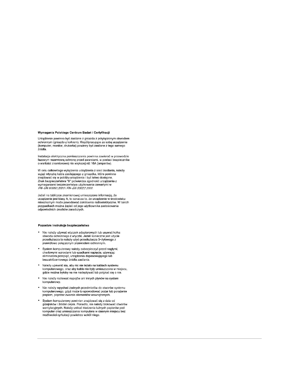 Polish center for testing and certification notice, Bsmi notice (taiwan only) | Dell Latitude X300 User Manual | Page 22 / 25