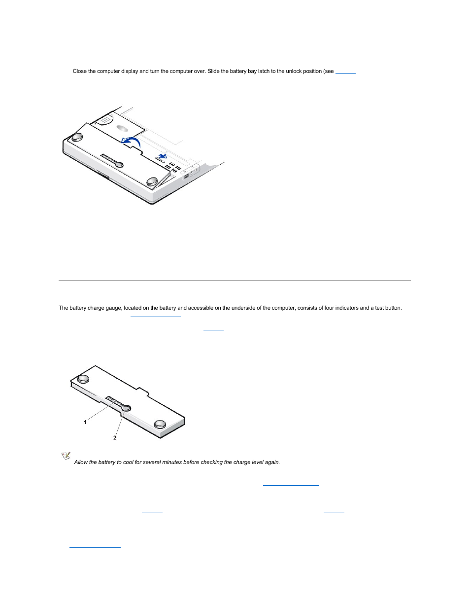 Integrated battery charge gauge, Battery charge gauge, Figure 2 | Perform the following steps | Dell Latitude L400 User Manual | Page 10 / 84