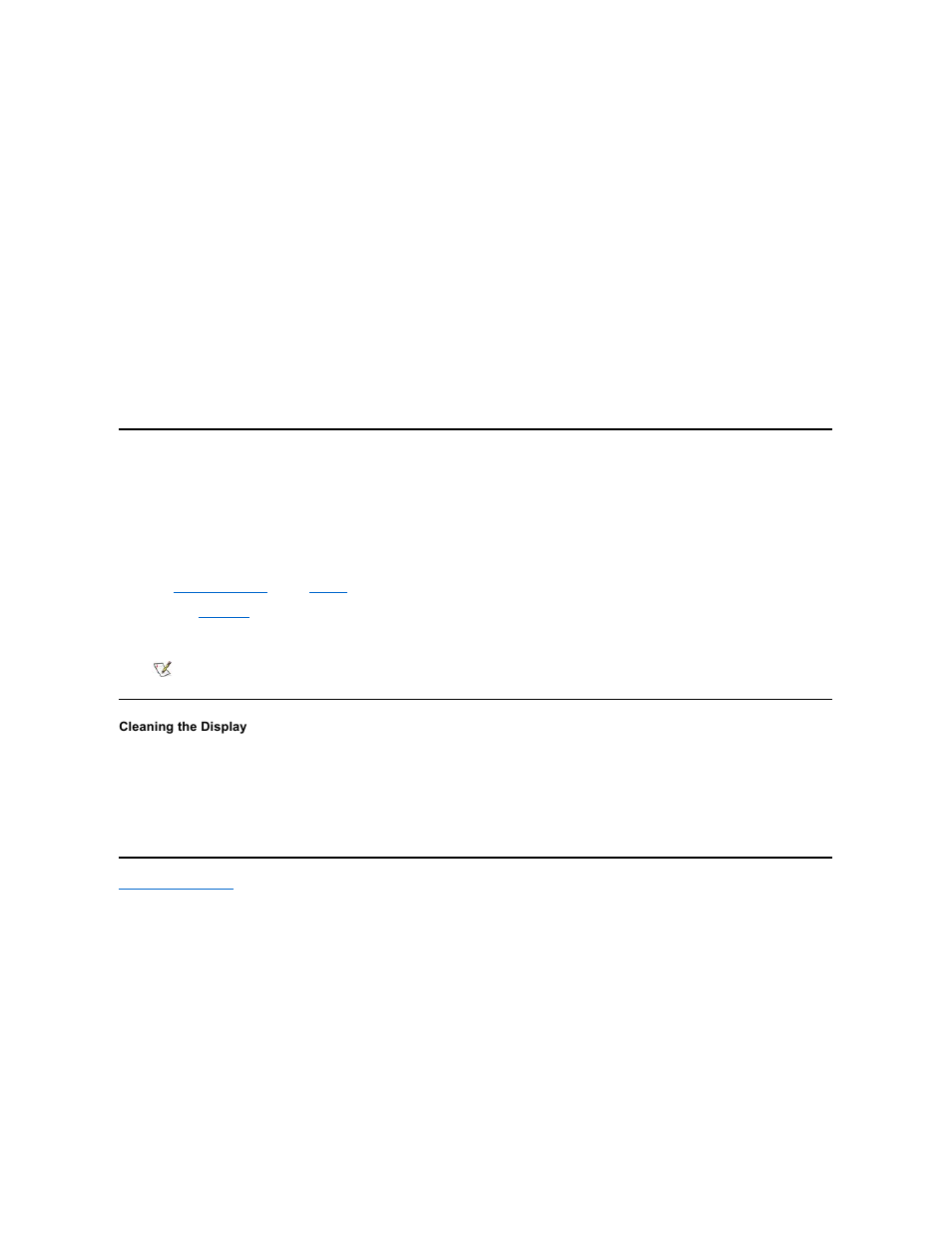 If you have display problems, Cleaning the display and touch pad | Dell Latitude L400 User Manual | Page 32 / 84