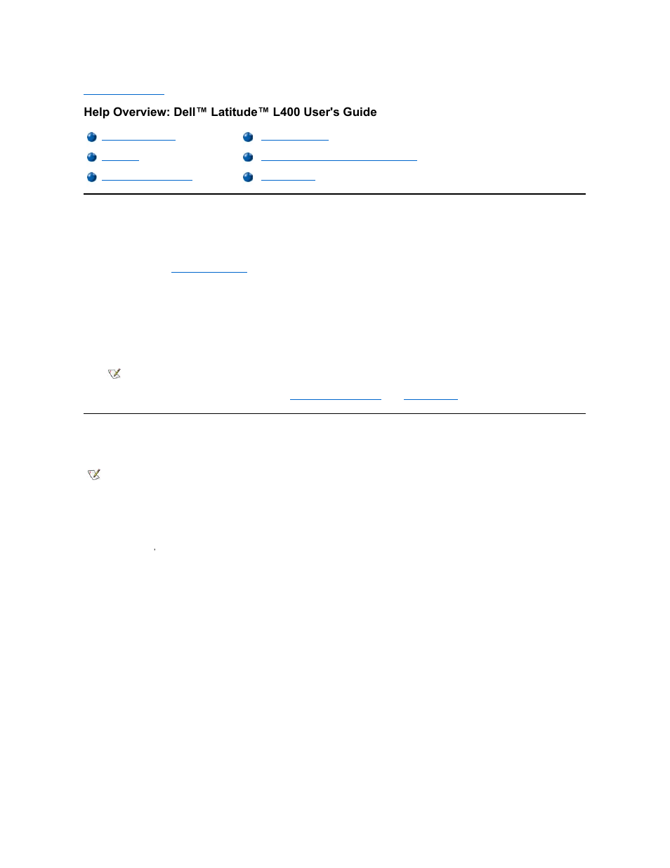Help overview: dell™ latitude™ l400 user's guide | Dell Latitude L400 User Manual | Page 43 / 84