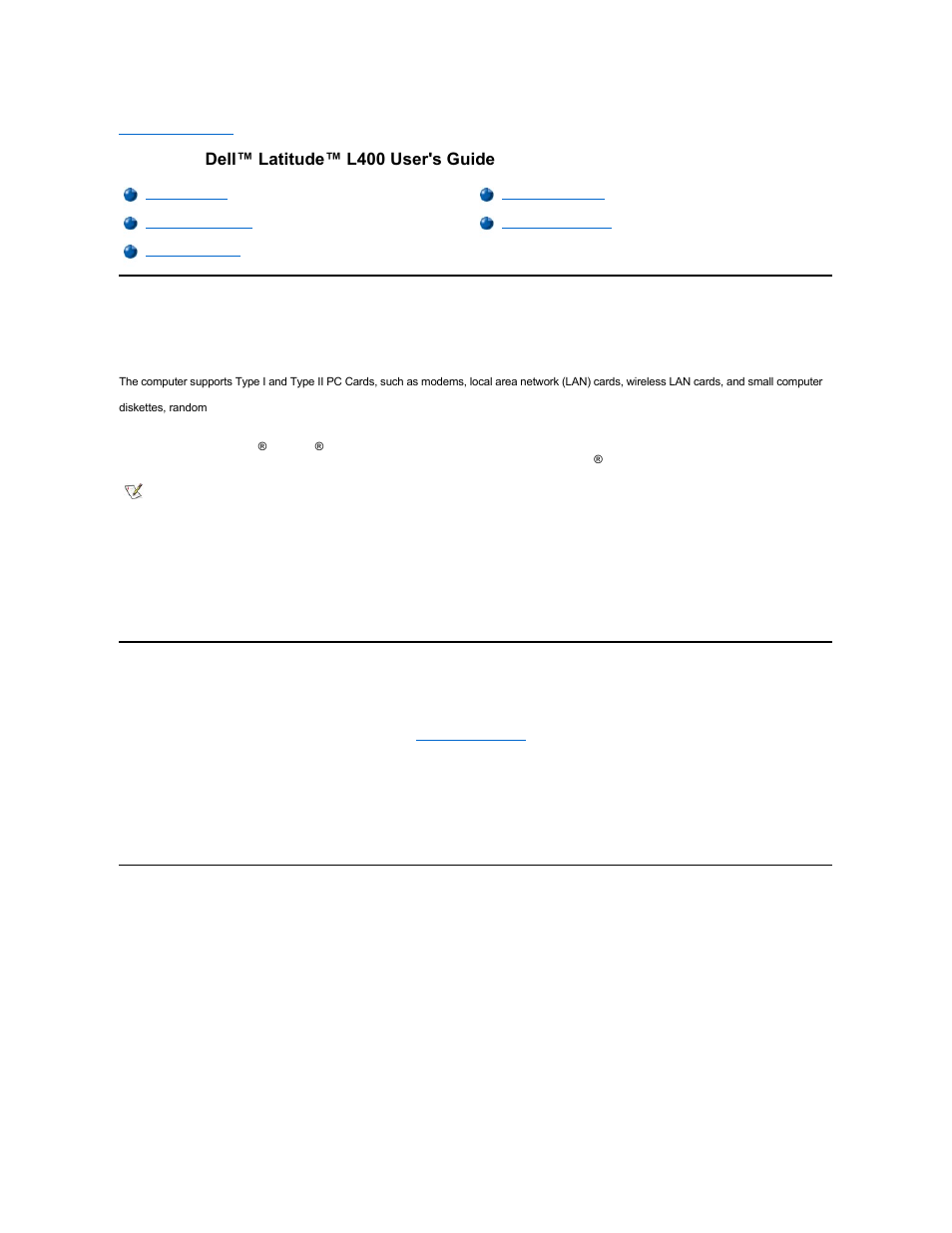 Pc cards: dell™ latitude™ l400 user's guide | Dell Latitude L400 User Manual | Page 55 / 84