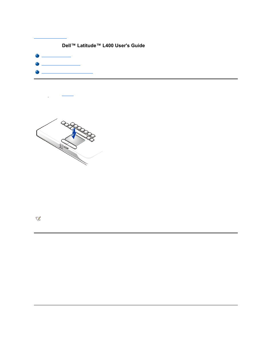 Touch pad: dell™ latitude™ l400 user's guide | Dell Latitude L400 User Manual | Page 79 / 84