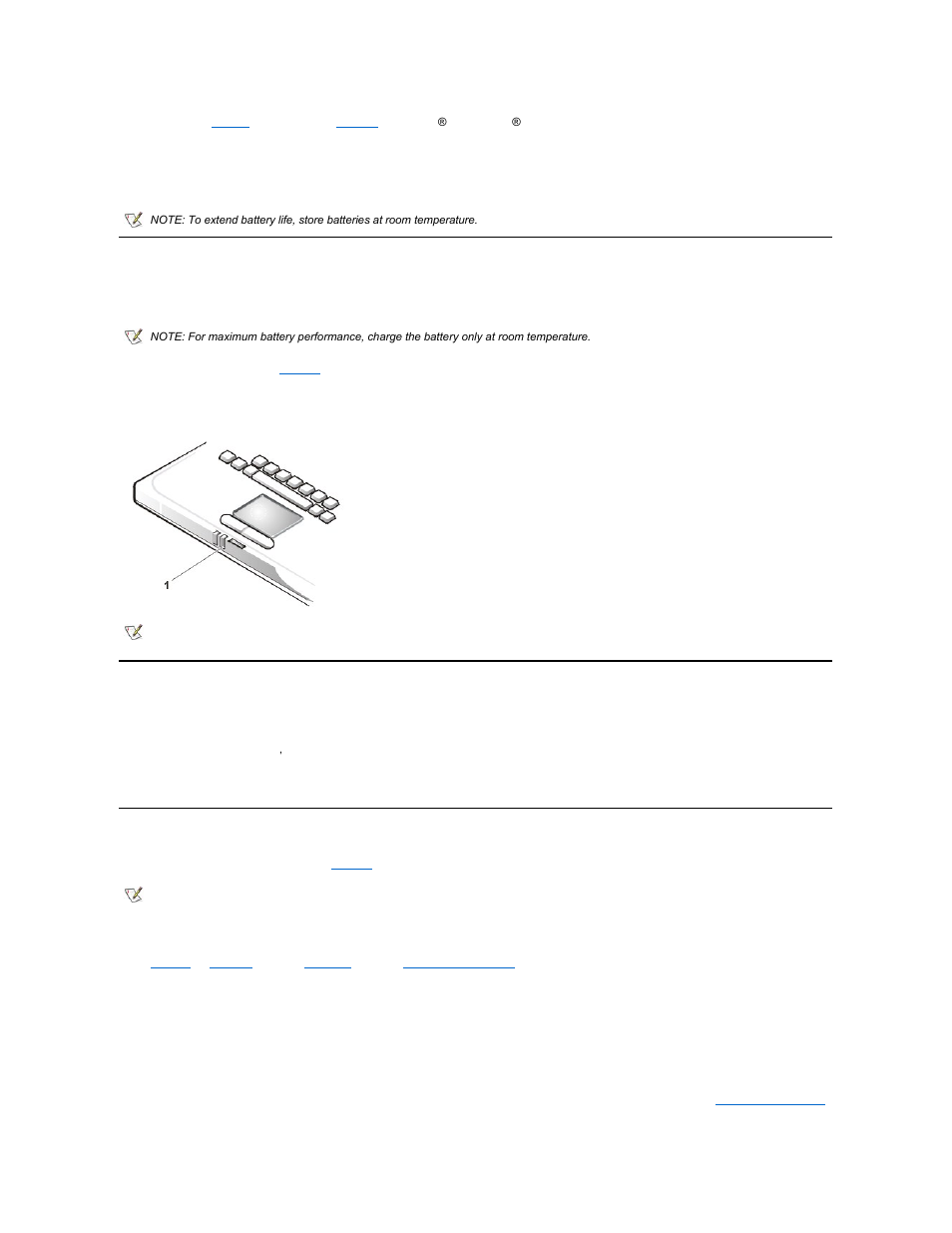 Charging the battery, Charging a hot battery, Replacing the battery | Dell Latitude L400 User Manual | Page 9 / 84