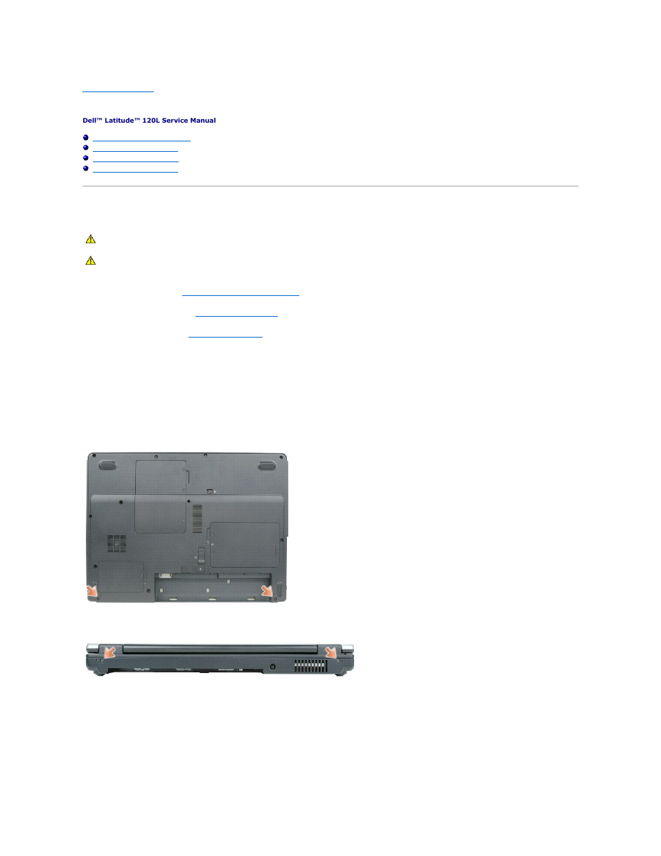 Display assembly, Removing the display assembly | Dell Latitude 120L User Manual | Page 15 / 42