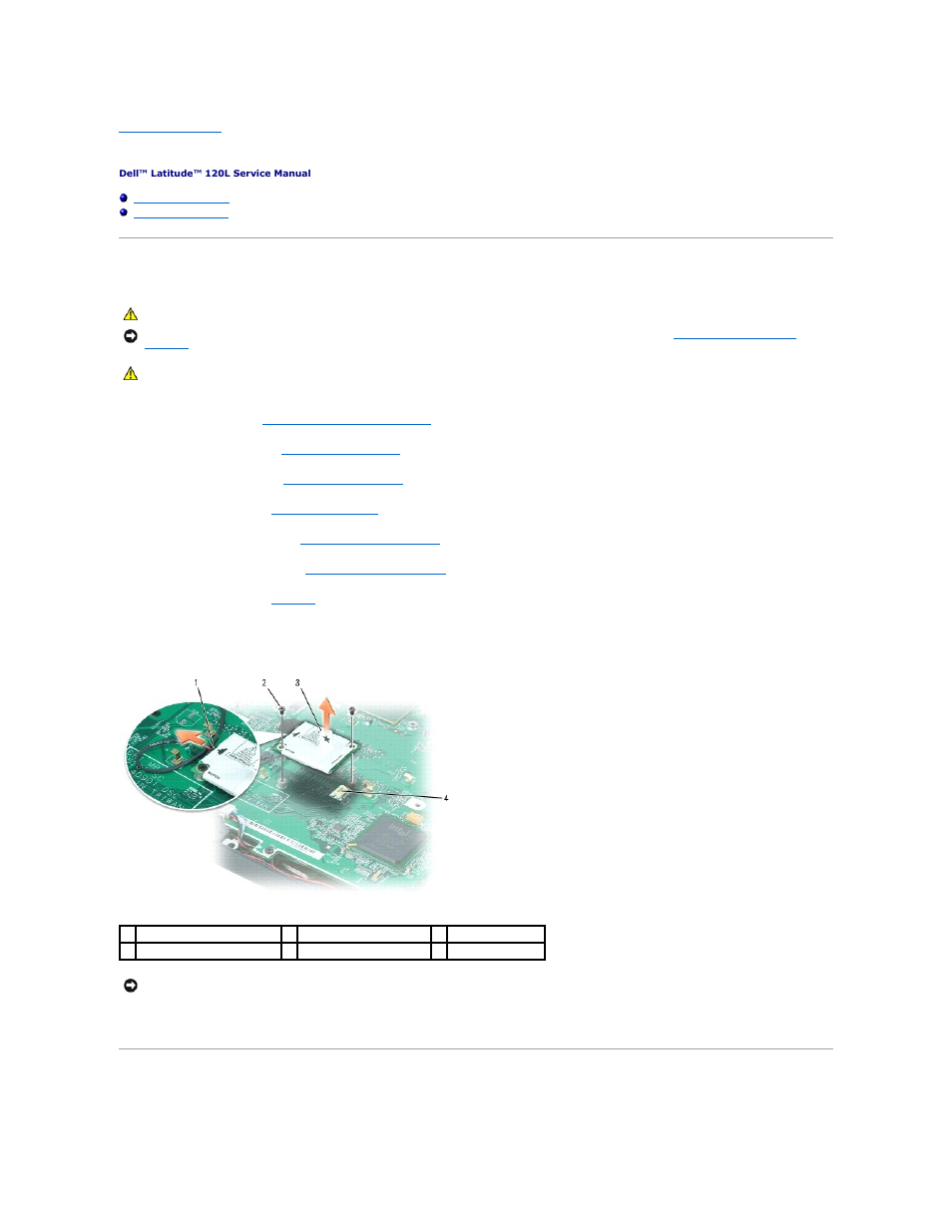 Modem, Removing the modem, Replacing the modem | Dell Latitude 120L User Manual | Page 28 / 42