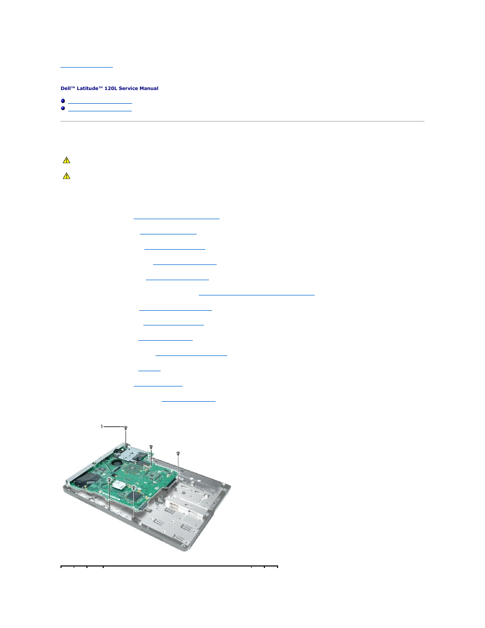 System board, Removing the system board | Dell Latitude 120L User Manual | Page 35 / 42