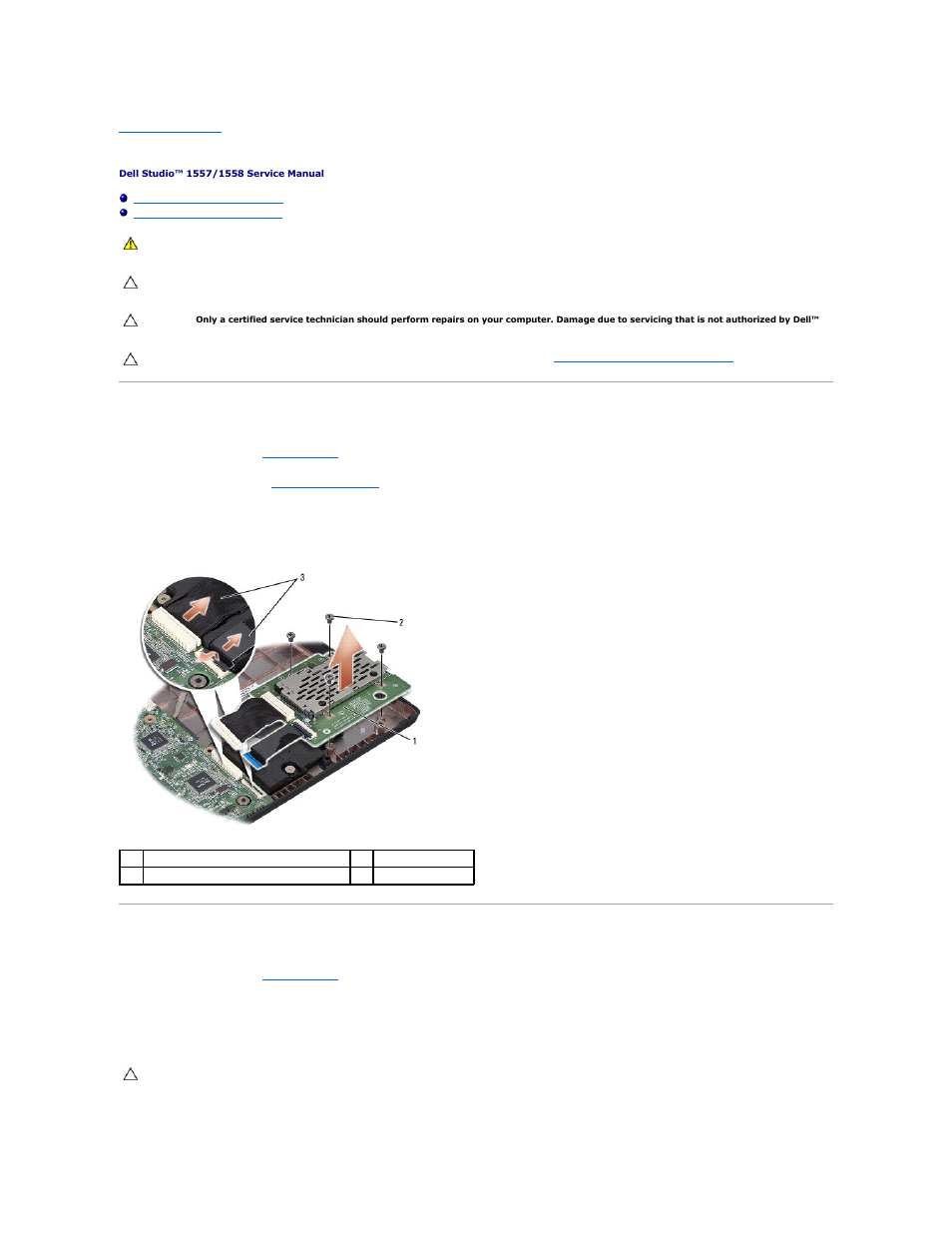 Expresscard board, Removing the expresscard board, Replacing the expresscard board | Dell Studio 1558 (Early 2010) User Manual | Page 20 / 49