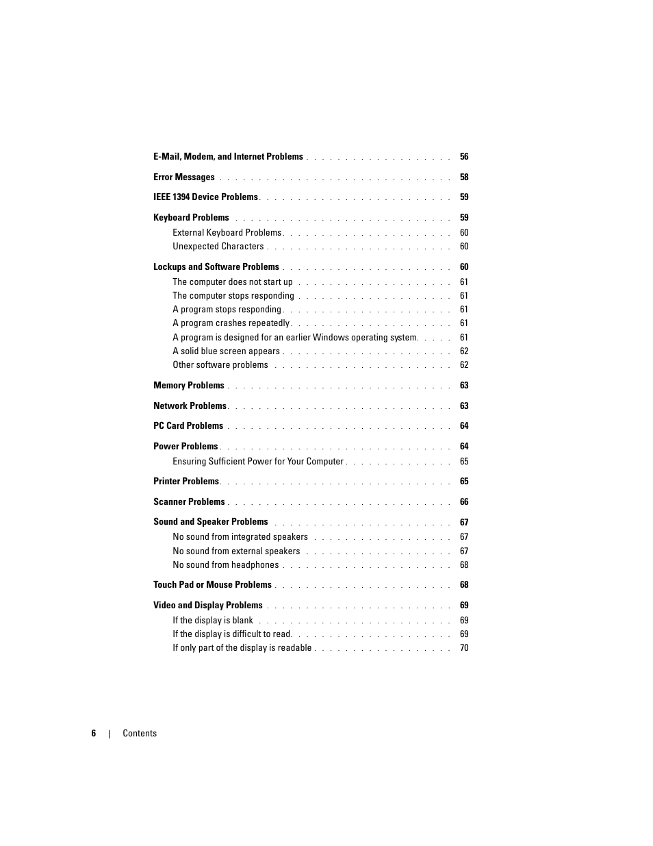 Dell Inspiron 700M User Manual | Page 6 / 114