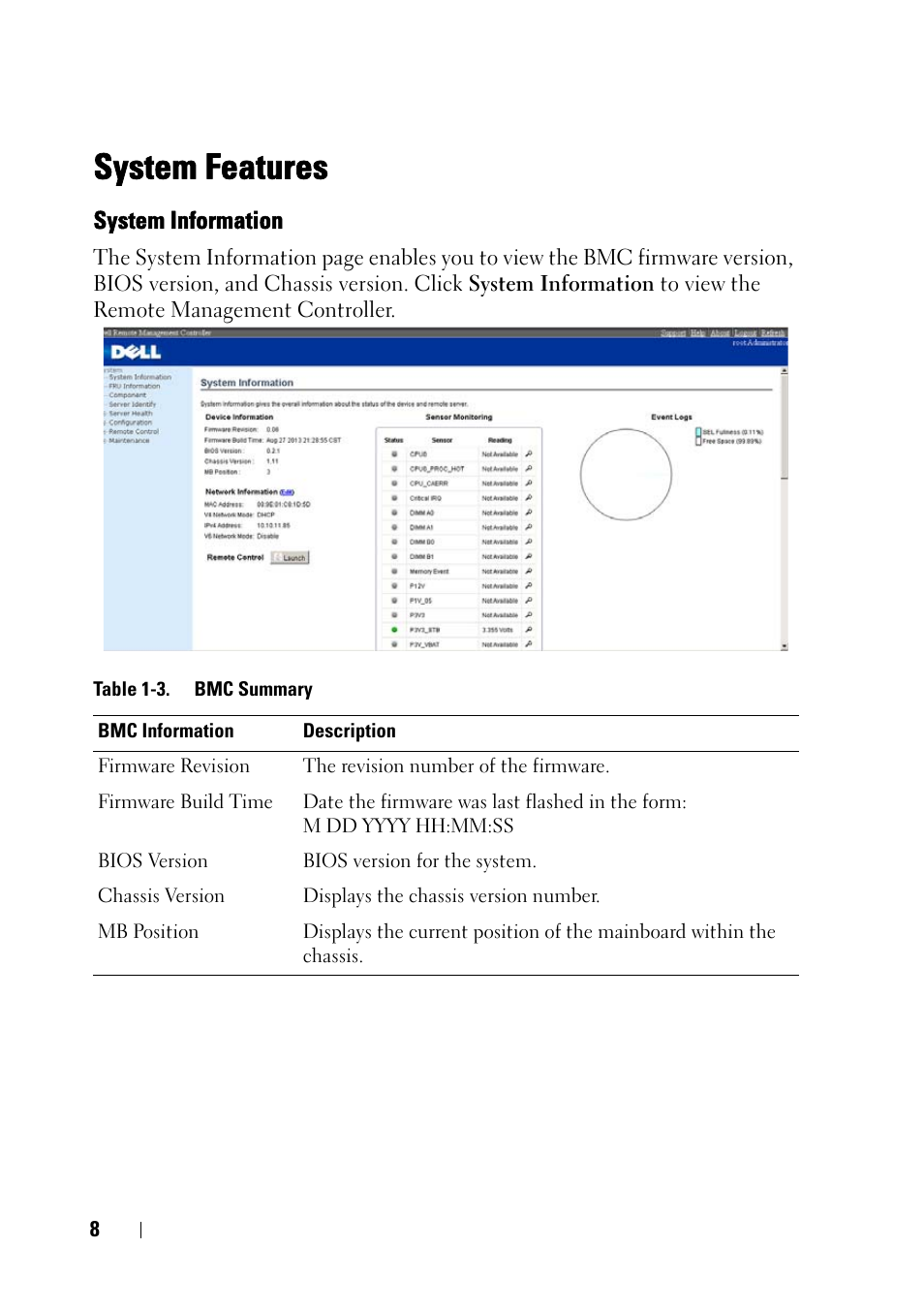 System features, System information | Dell PowerEdge C5230 User Manual | Page 10 / 74