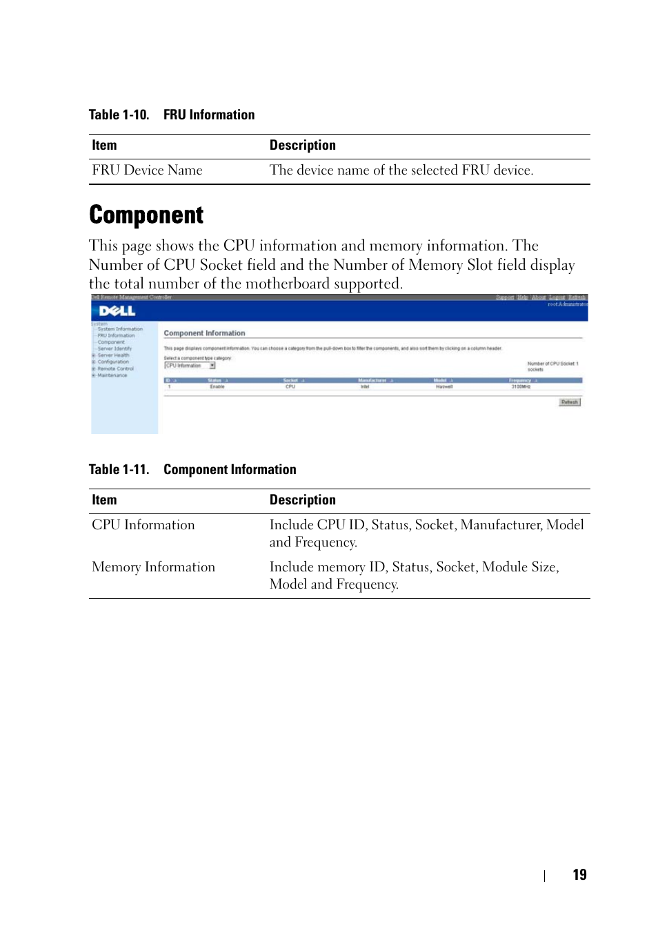 Component | Dell PowerEdge C5230 User Manual | Page 21 / 74