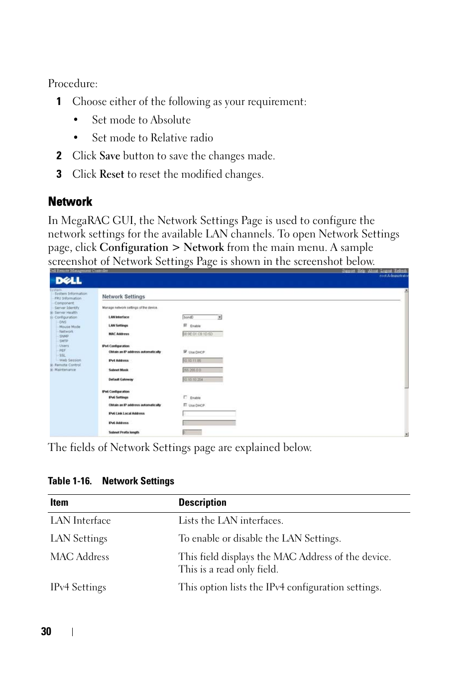 Network | Dell PowerEdge C5230 User Manual | Page 32 / 74