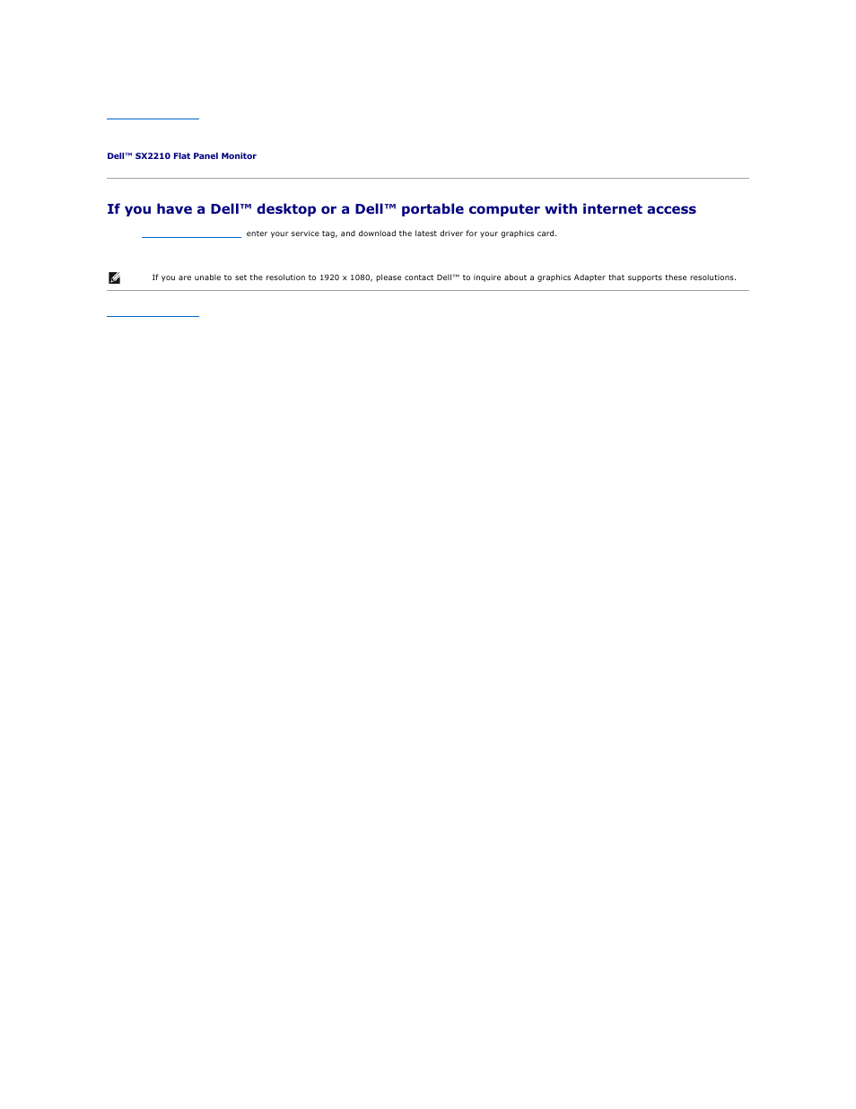Setting up your monitor | Dell SX2210WFP Monitor User Manual | Page 13 / 37